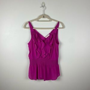Rebecca Taylor Ruffled Tank Top Size S
